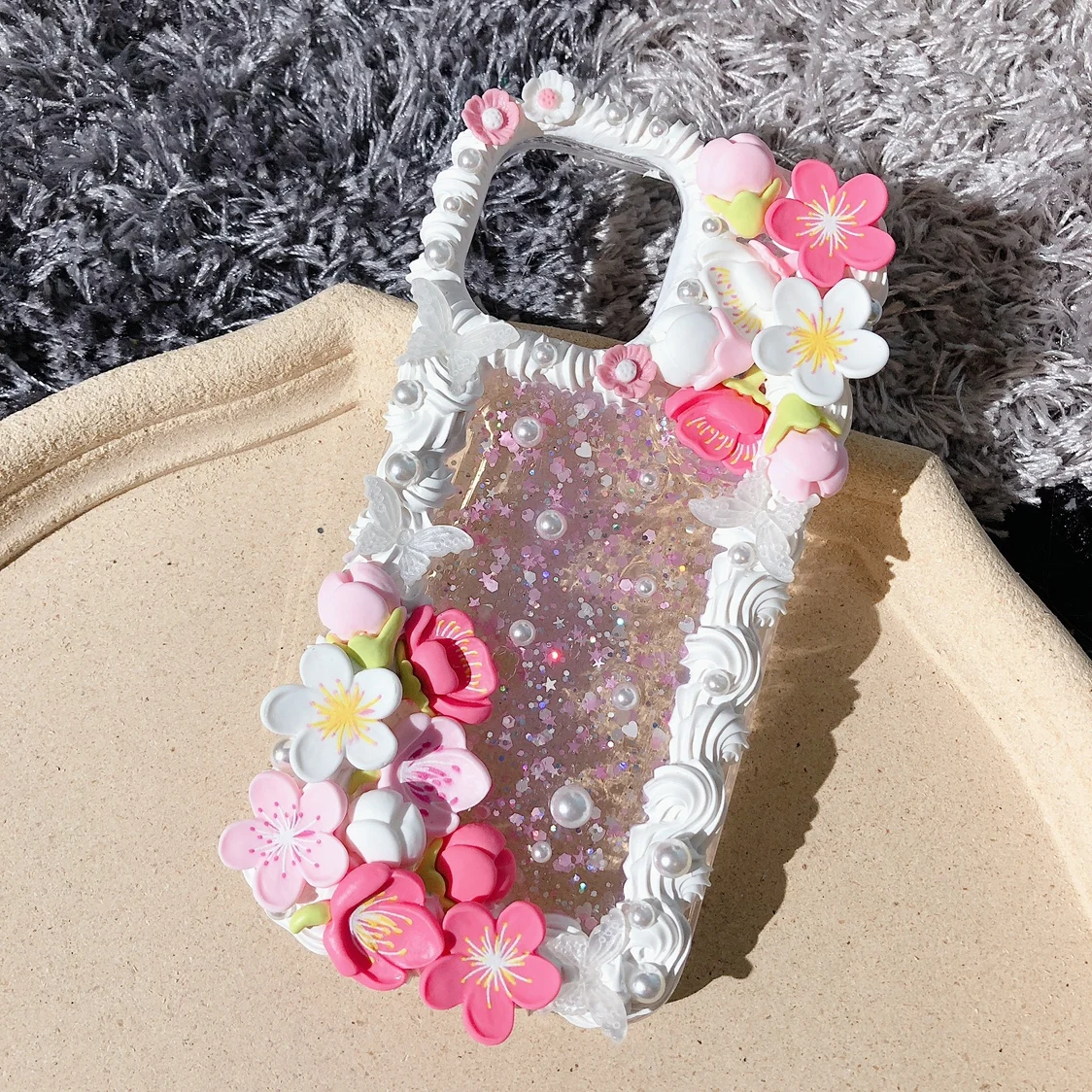 Handcrafted Peach Paradise Phone Case